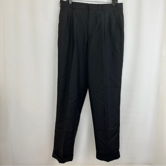 Men’s Dockers Black Pinstripe Dress Pants Size 34 x 32 - Picture 1 of 5